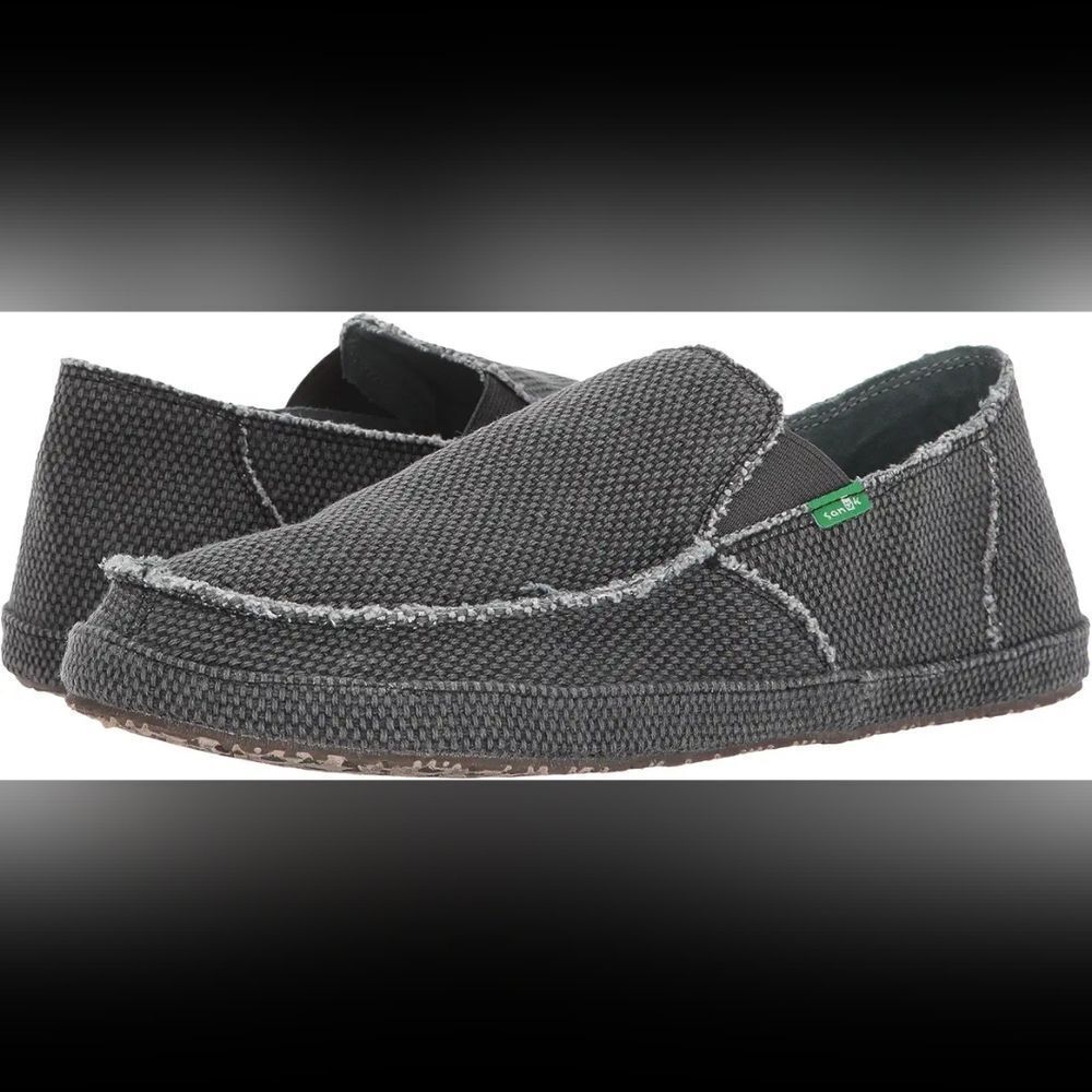 Sanuk Charcoal Textured Slip-Ons
